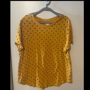 Old Navy Polka dot yellow mustard Size XXL